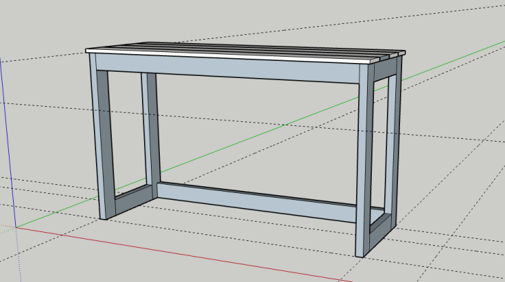 Outdoor table, woodworking