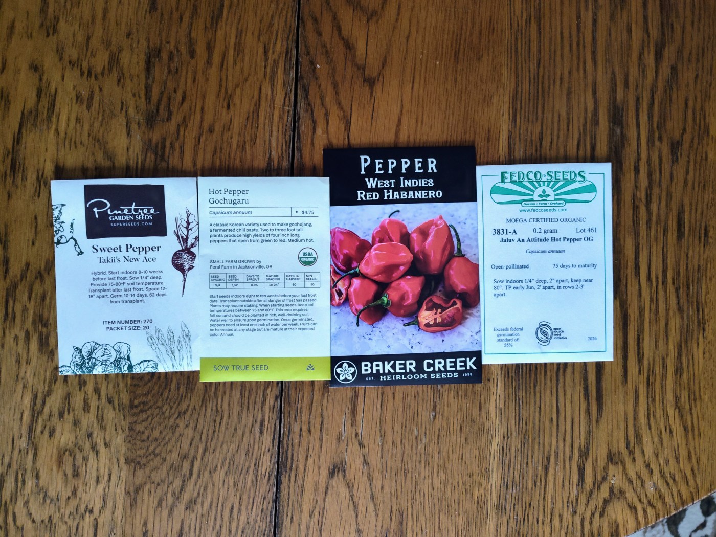 pepper seeds, garden seeds