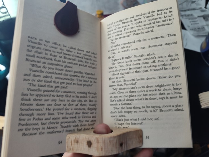 thumb book page holder