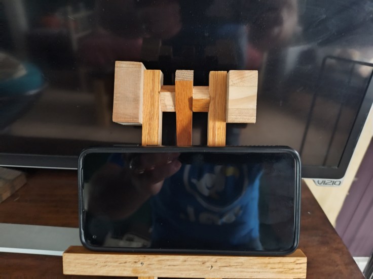 Phone easel, woodworking